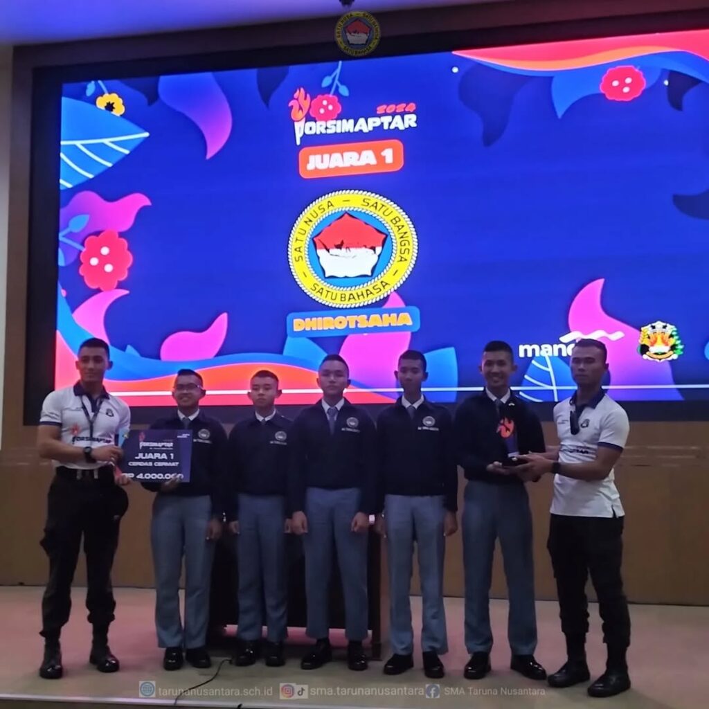 SMA Taruna Nusantara Juara 1 Lomba Cerdas Cermat Tingkat Nasional Porsimaptar AKPOL Semarang